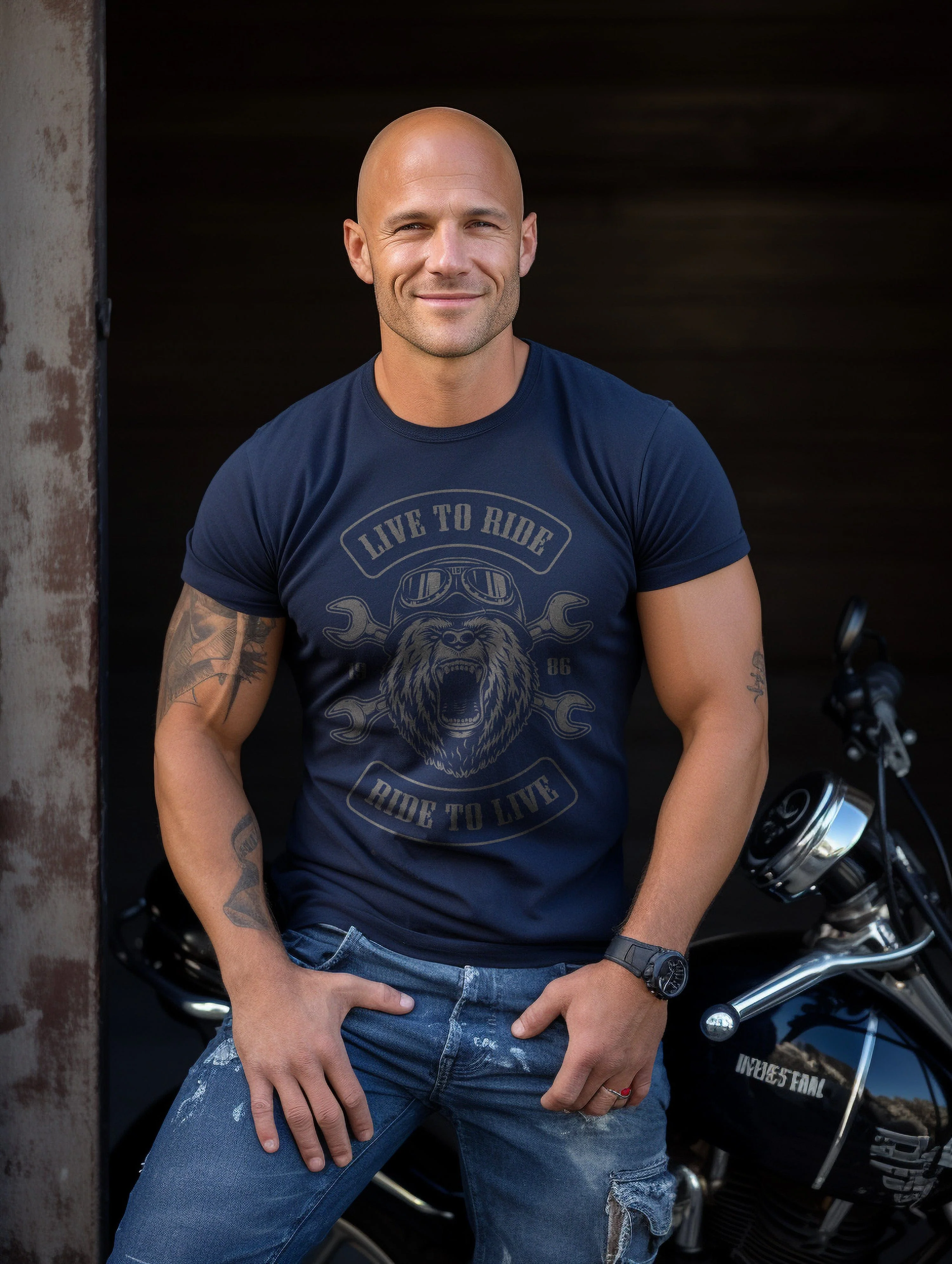 Bear Head Live to T-Shirt - Image 16