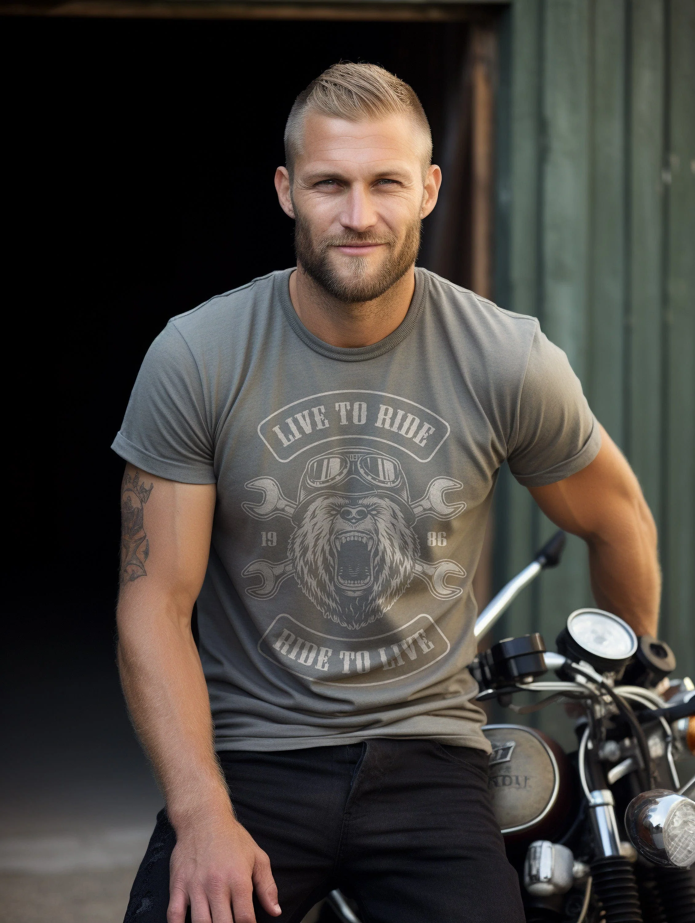 Bear Head Live to T-Shirt - Image 20