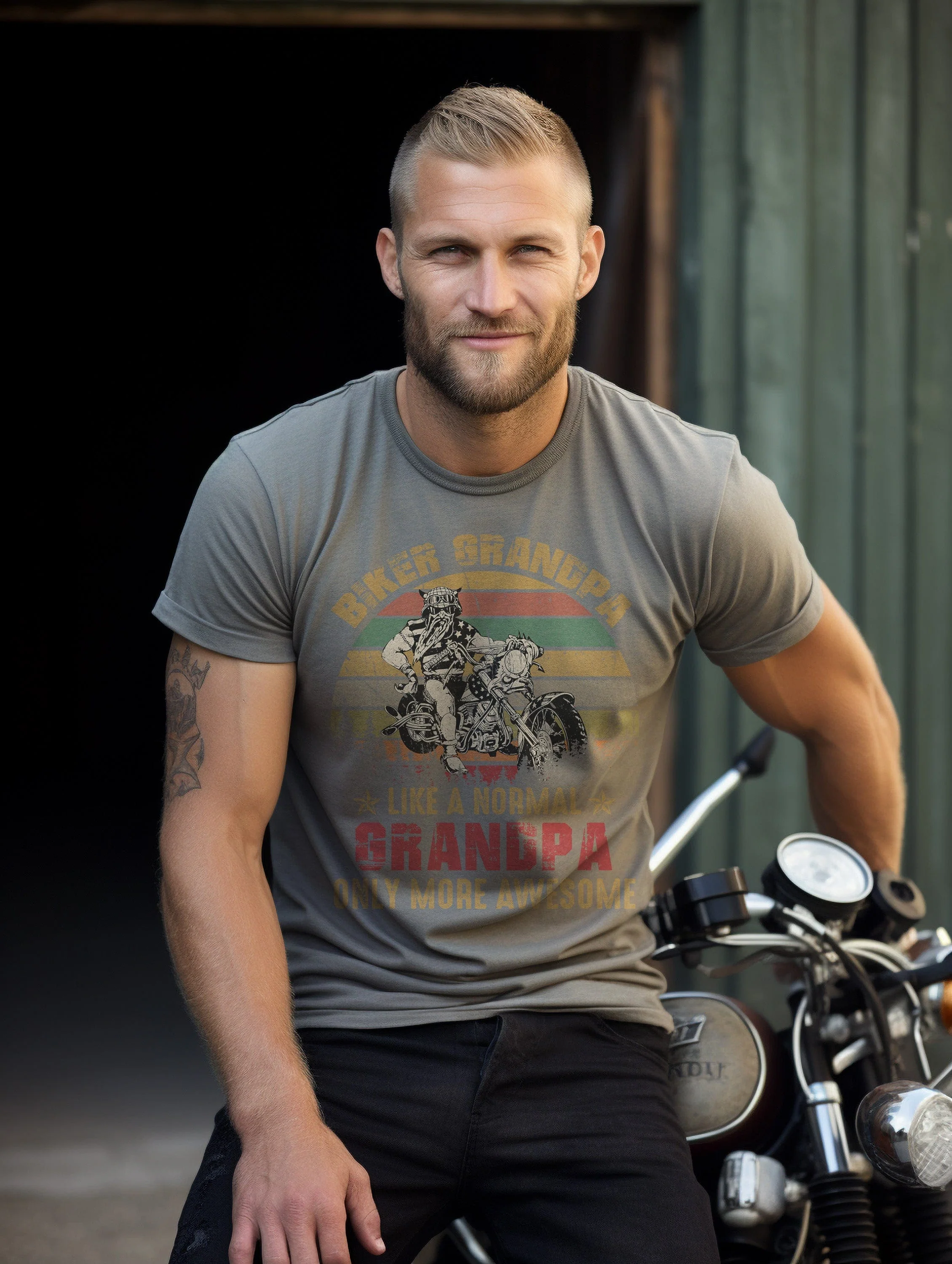 Biker Grandpa T-Shirt - Image 20