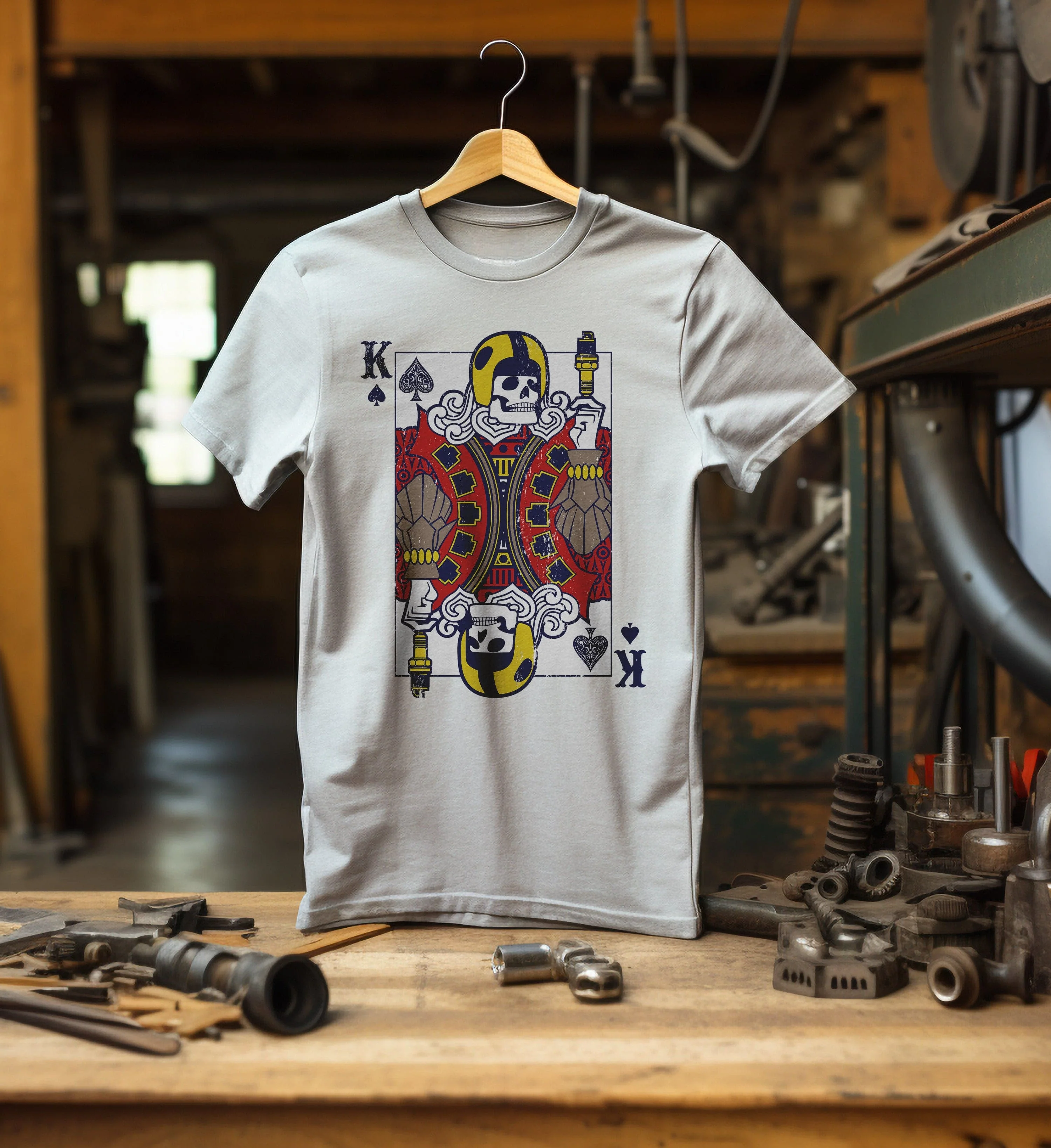 Biker Playing T-Shirt - Image 11