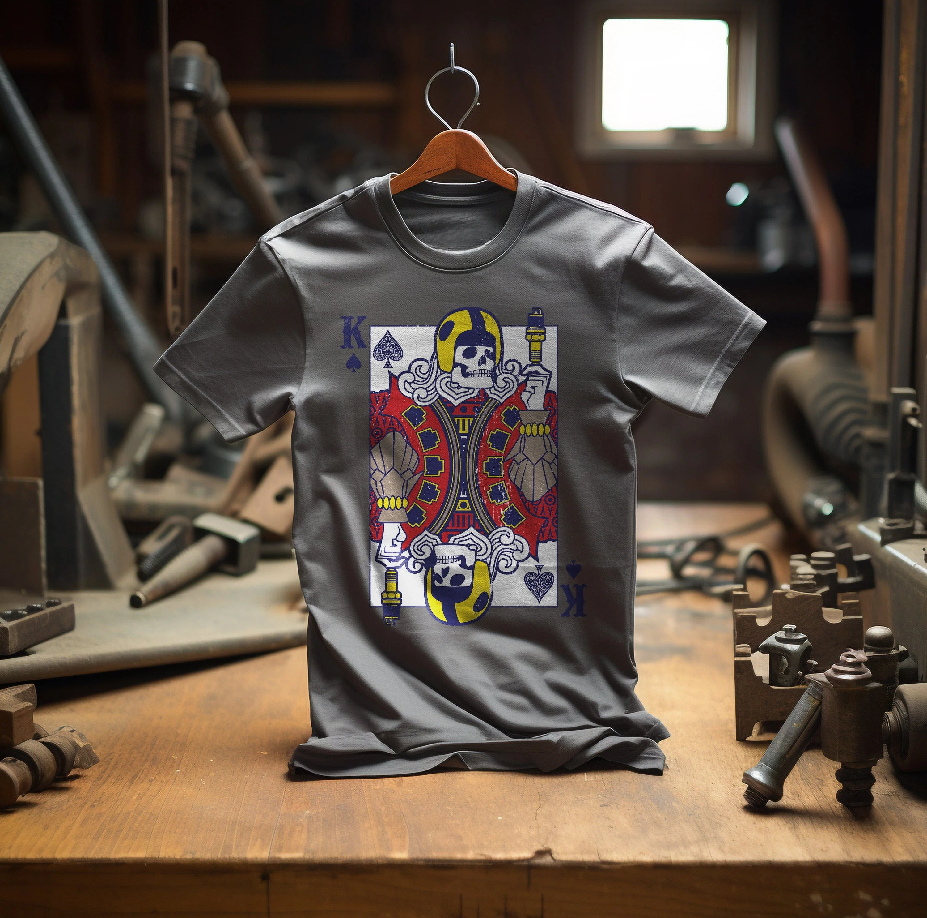 Biker Playing T-Shirt - Image 7