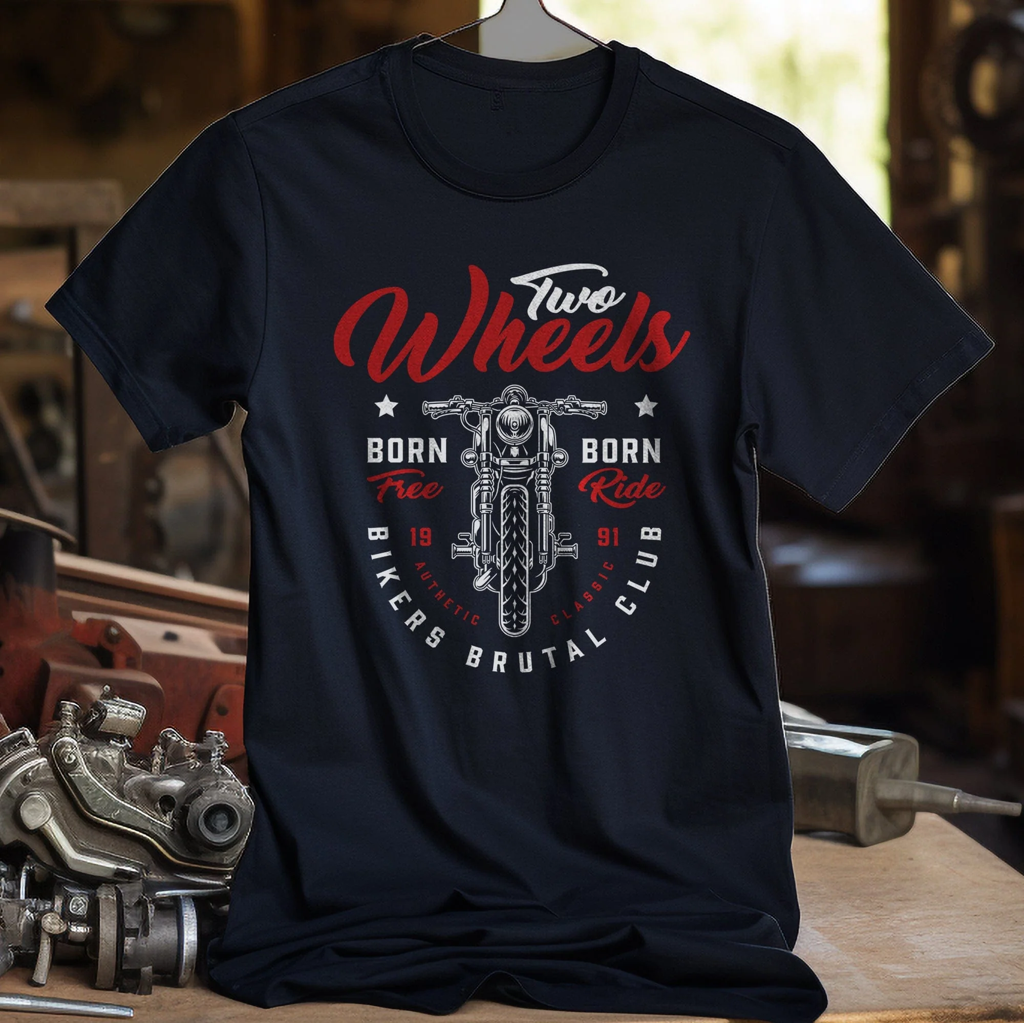 Born free Ride Vintage T Shirt - Image 3