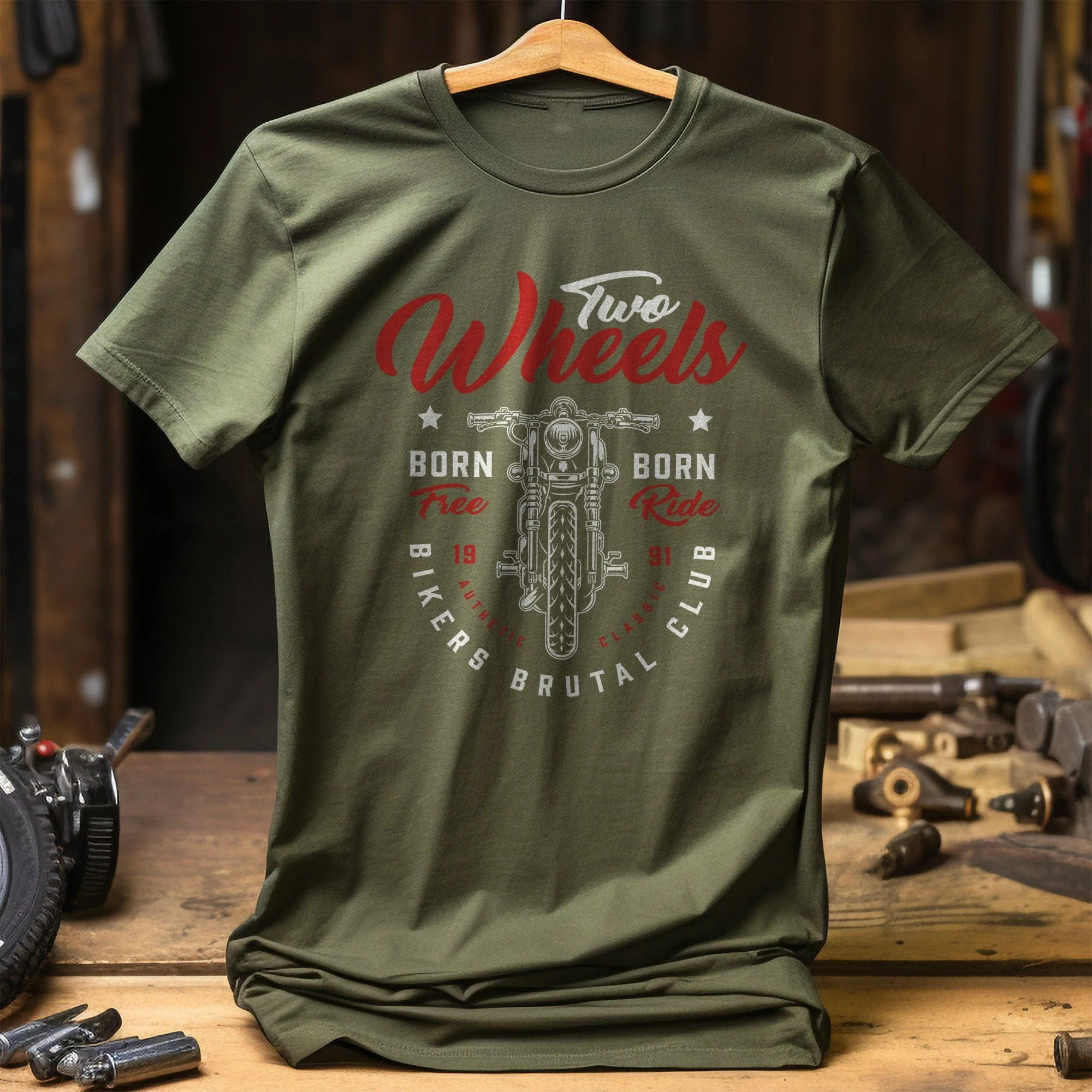 Born free Ride Vintage T Shirt - Image 4