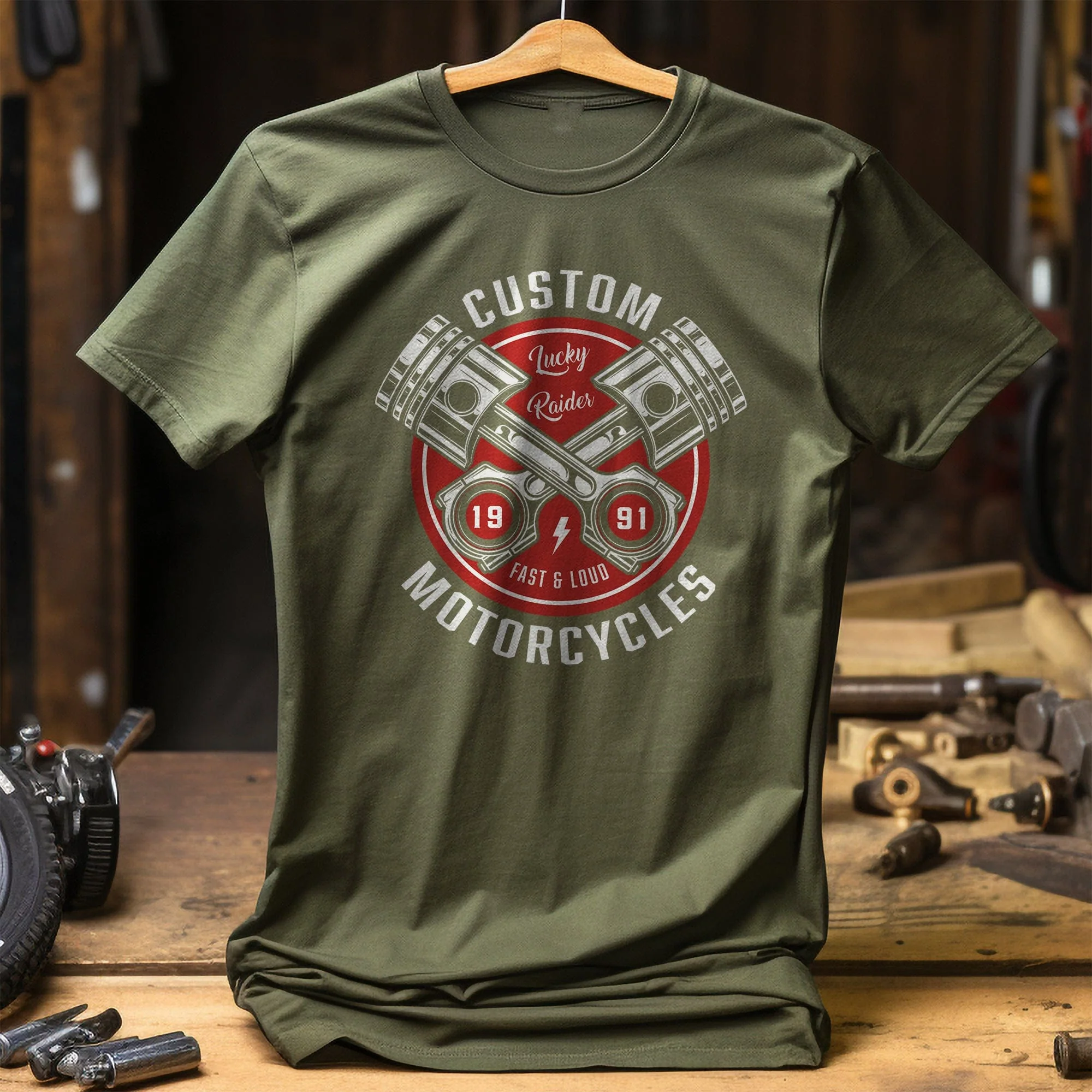 Lucky Rider Vintage T Shirt - Image 4