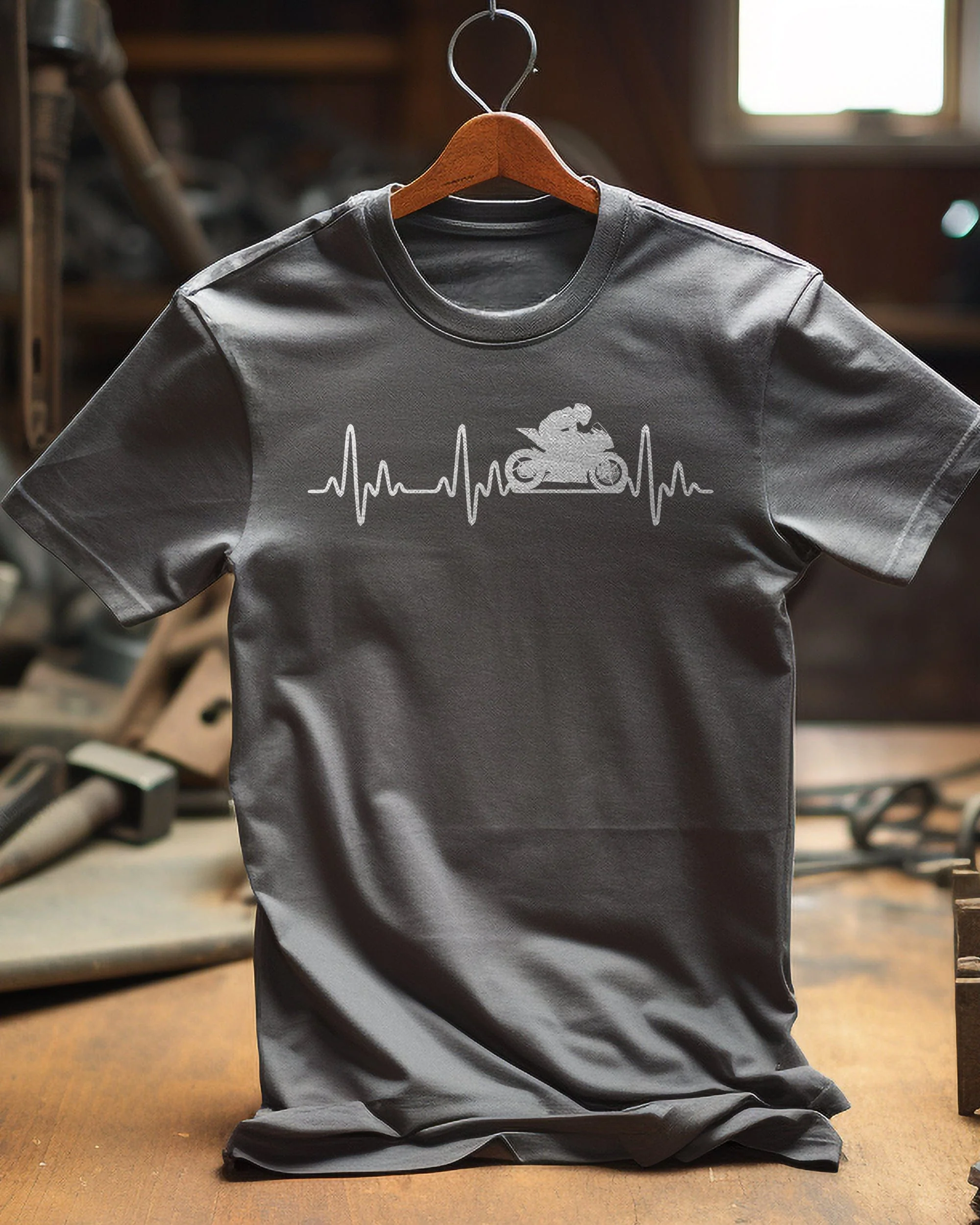 Sports Bike Heartbeat T-Shirt - Image 10