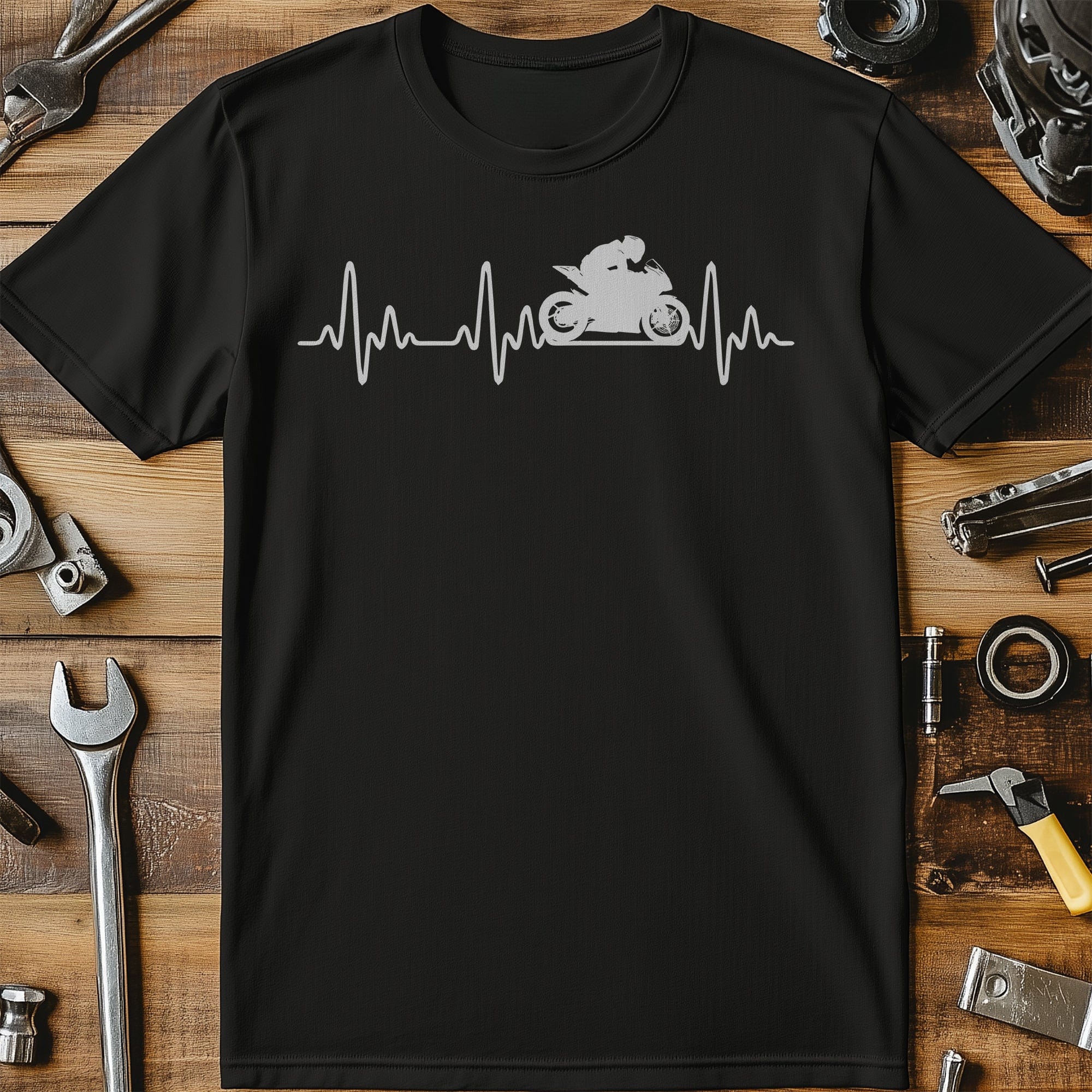 Sports Bike Heartbeat T-Shirt - Image 25