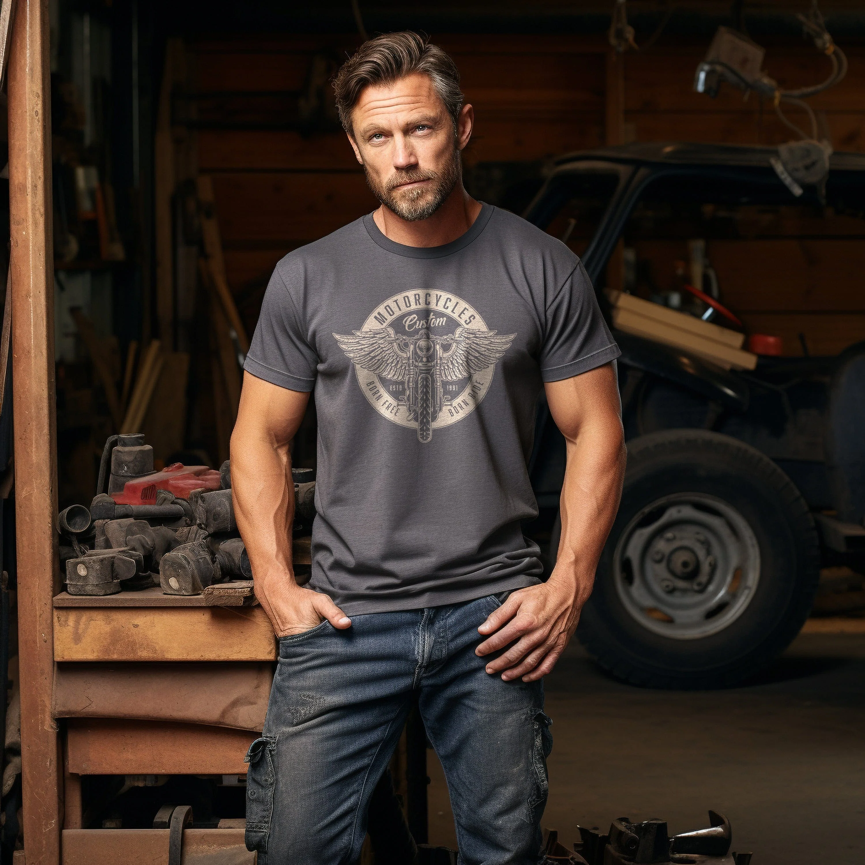 Wings Biker T-Shirt - Image 7